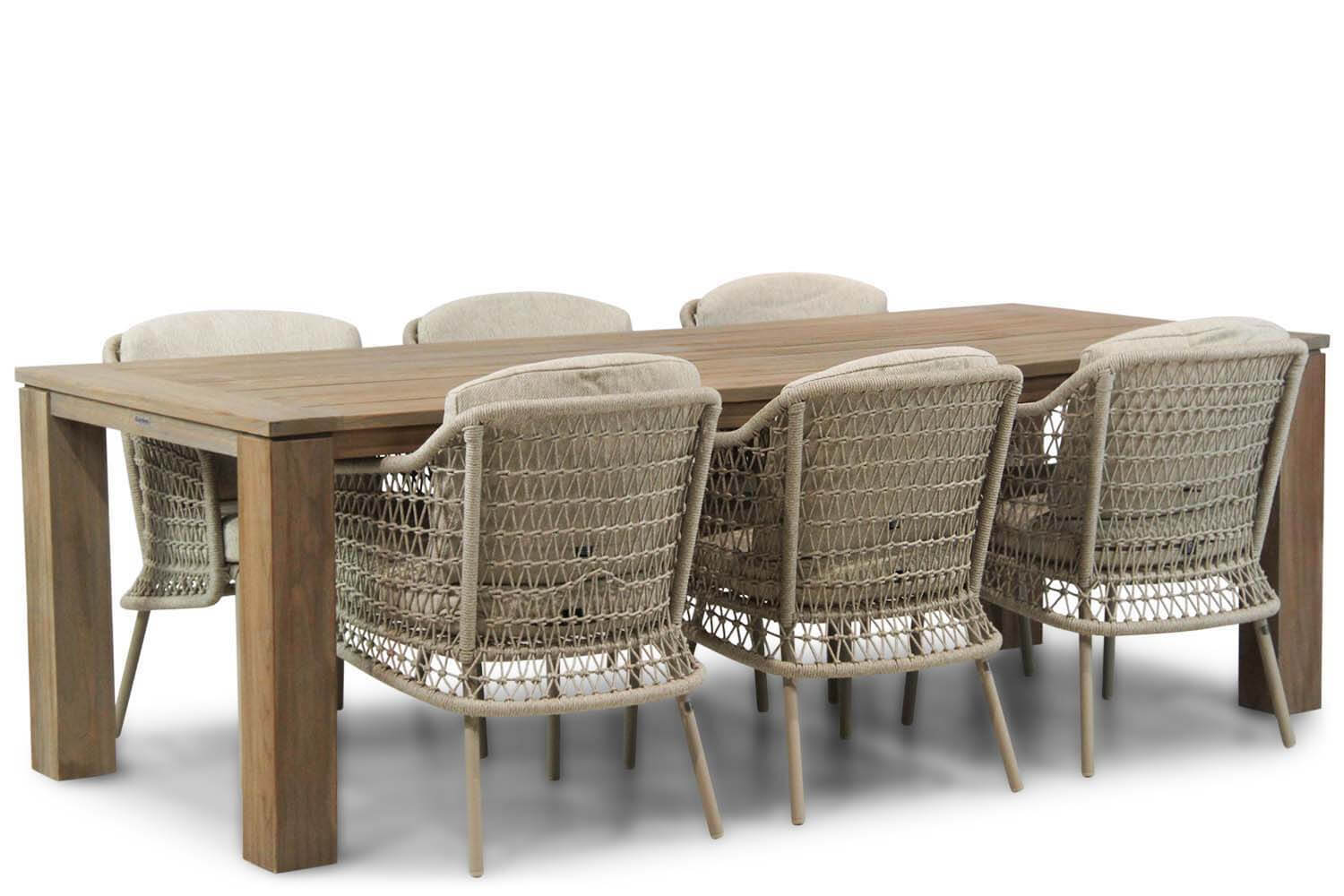 4 Seasons Outdoor Puccini/Brighton 240 cm dining tuinset 7-delig