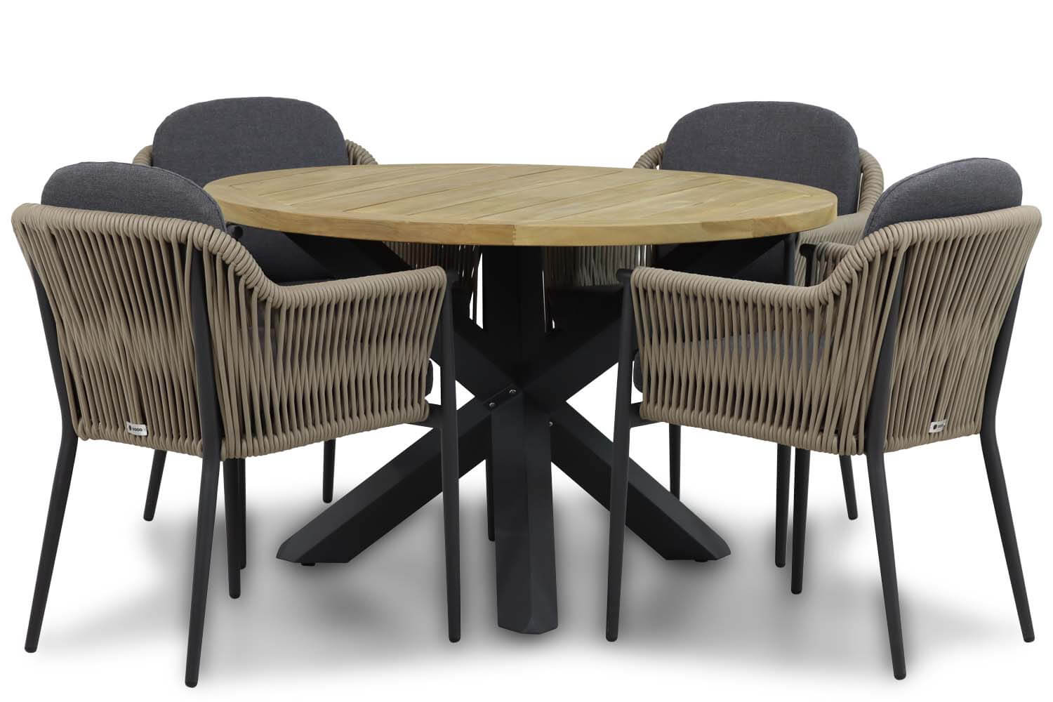 Coco Romeo/Rockville 120 cm dining tuinset 5-delig