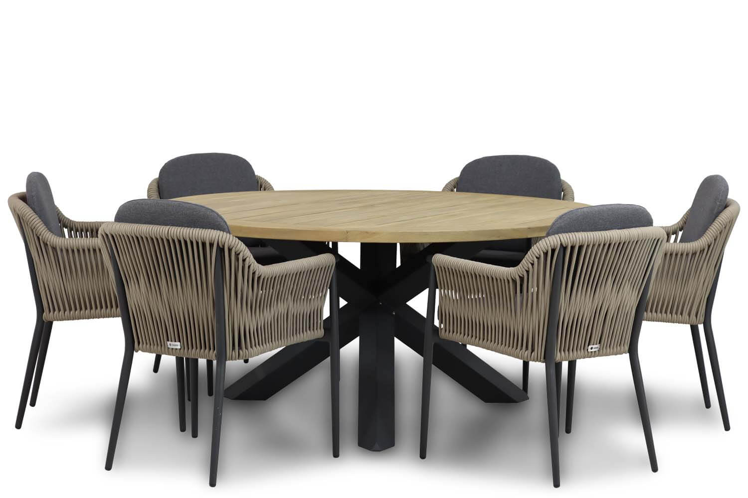 Coco Romeo/Rockville 160 cm dining tuinset 7-delig