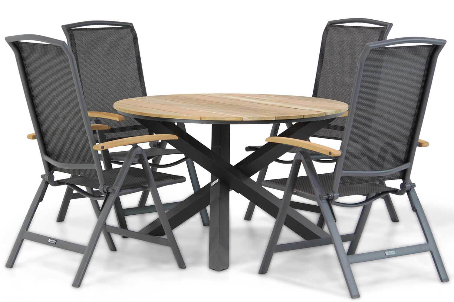 Lifestyle Rosello/Fabriano 120 cm dining tuinset 5-delig