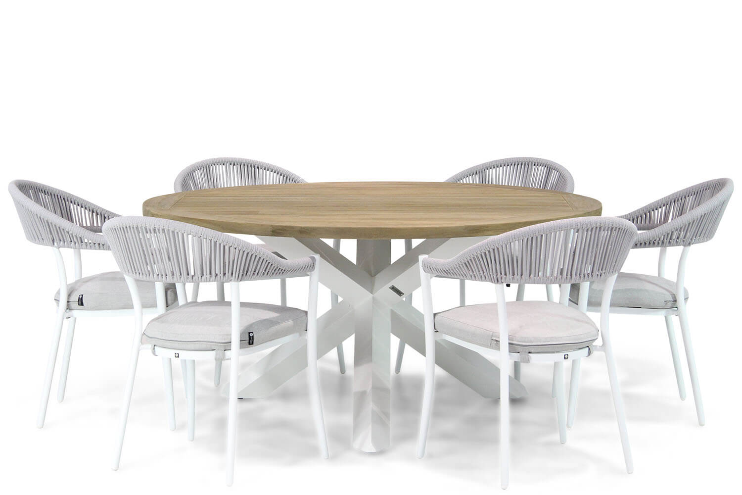 Santika Vivian/Wellington 160 cm dining tuinset 7-delig