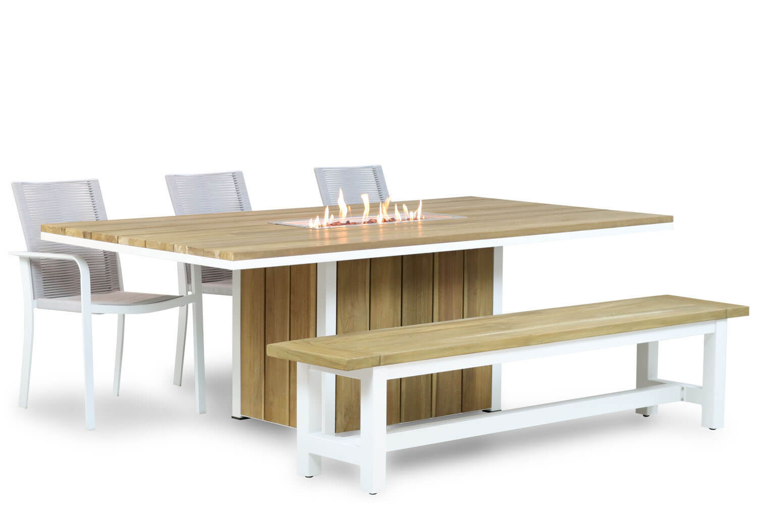 Santika Annisa/Los Angeles/Seaside 220 cm dining tuinset 5-delig
