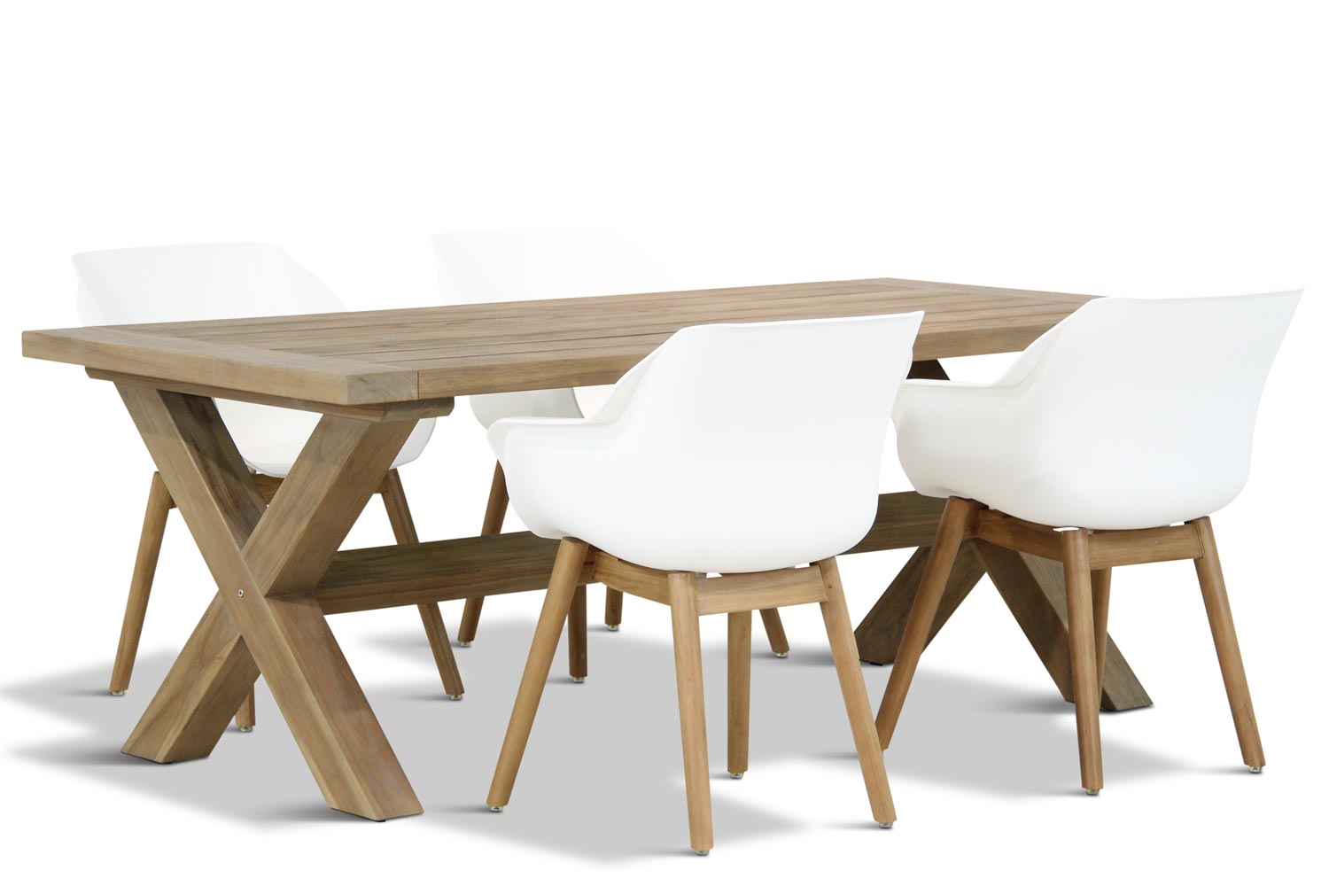 Hartman Sophie teak-Oregon 200 cm dining tuinset 5-delig