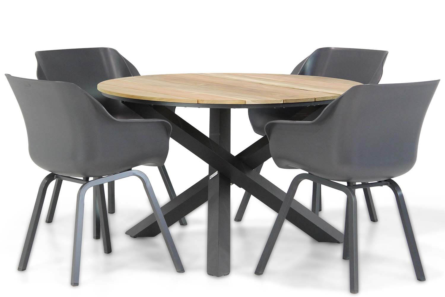 Hartman Sophie element/Fabriano 120 cm rond dining tuinset 5-delig