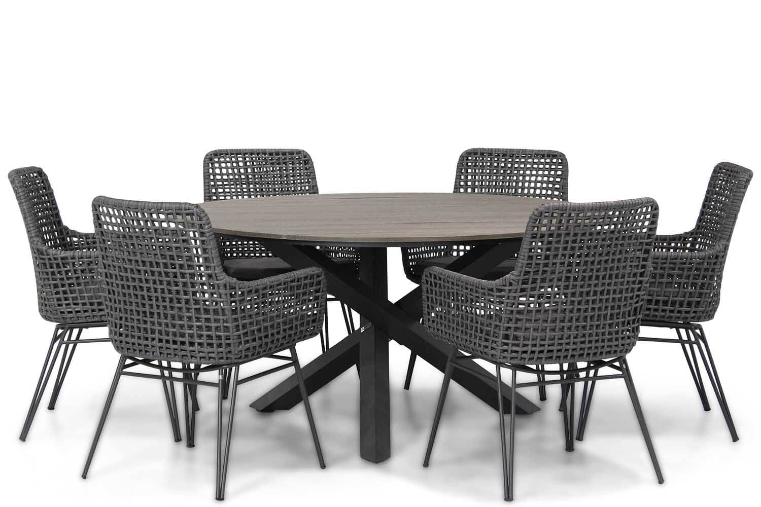 Taste Opera/Ancona 150 cm rond dining tuinset 7-delig