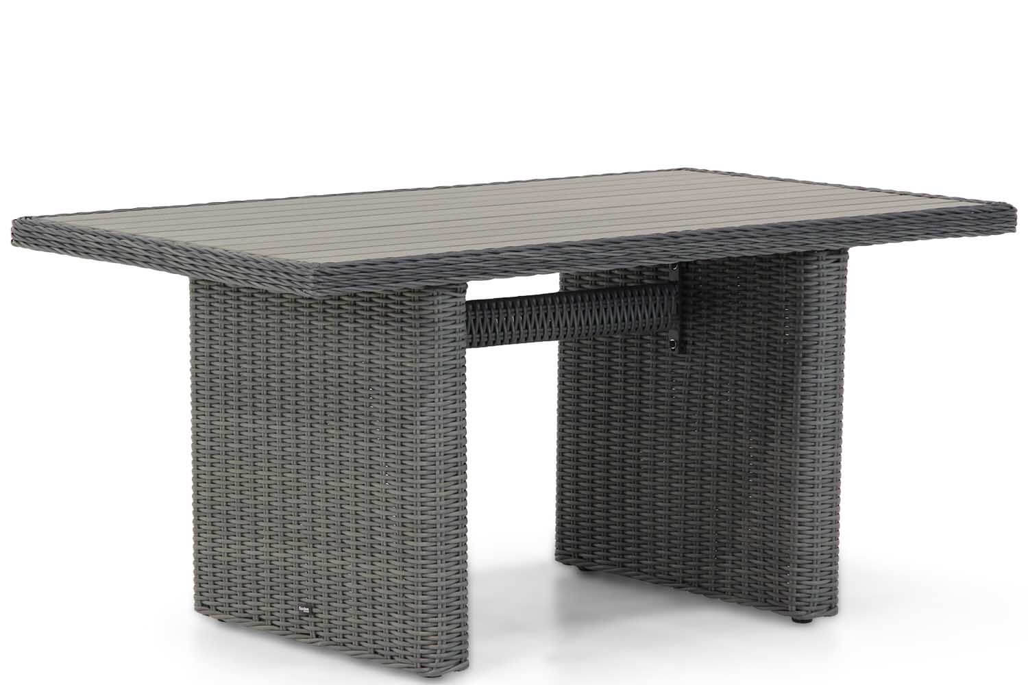 Garden Collections Toronto lounge/dining tuintafel off black 140 x 80 cm
