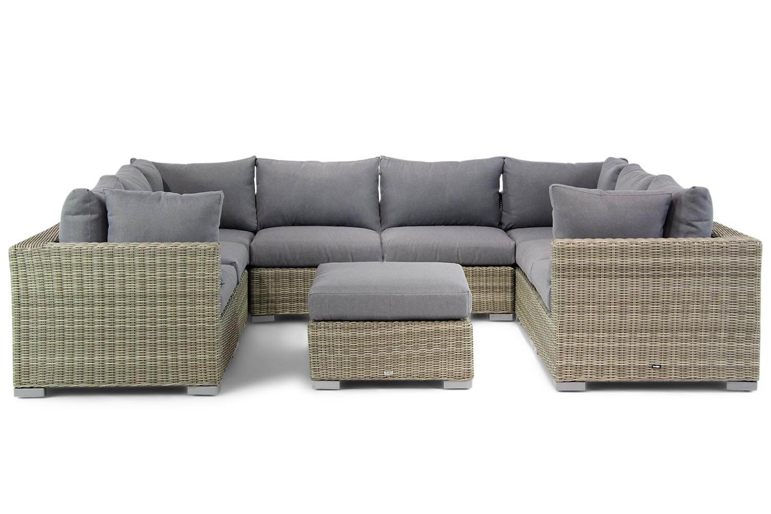 Garden Collections Toronto loungeset U-vorm 9-delig Garden Collections Toronto loungeset U-vorm 9-delig