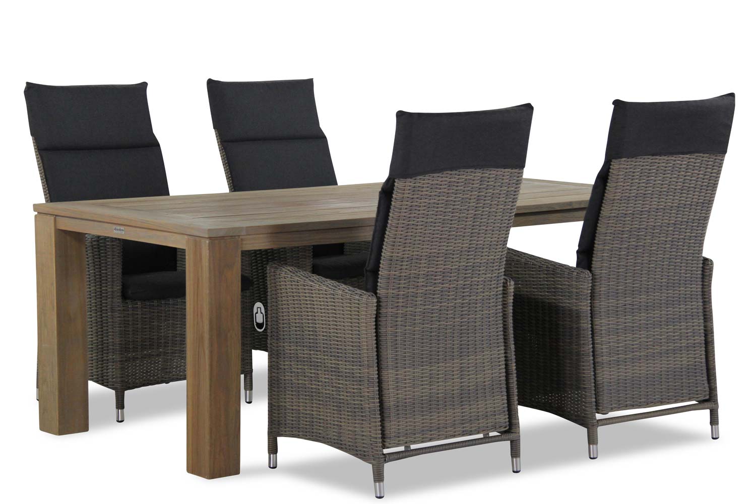 Garden Collections Madera/Brighton 200 cm dining tuinset 5-delig