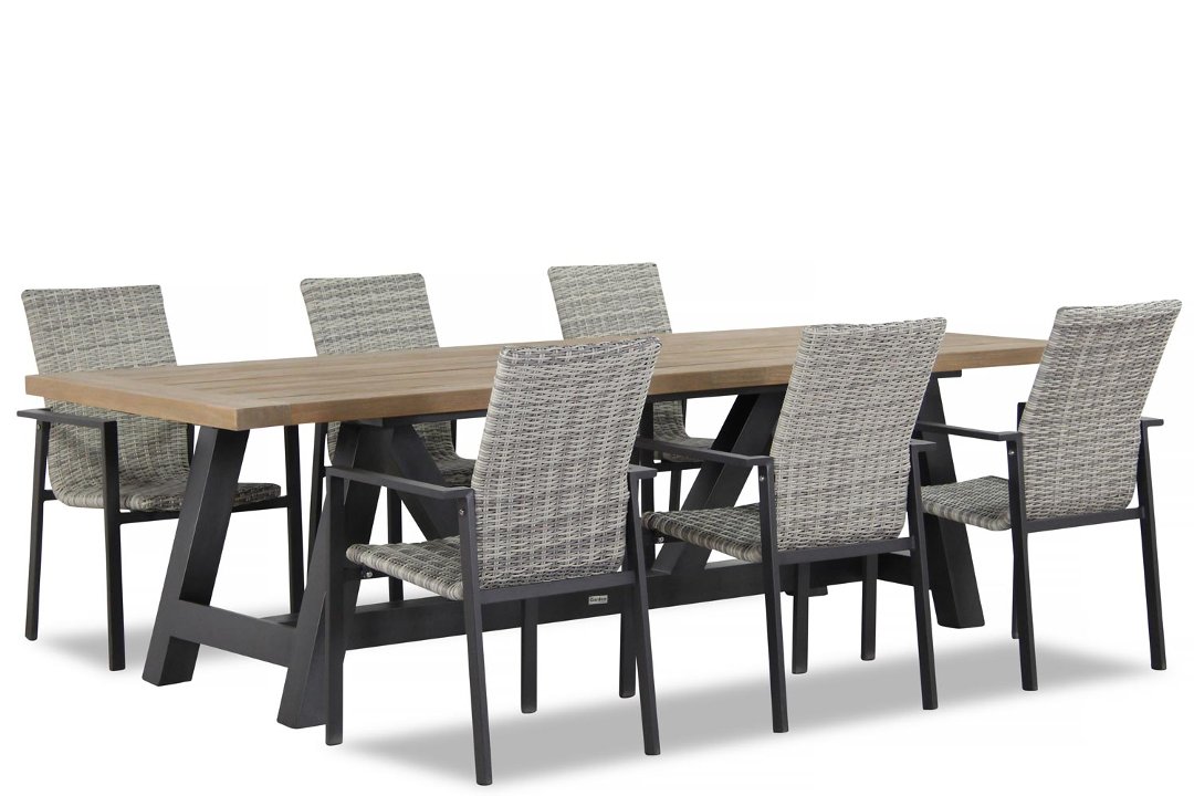 Lifestyle Upton/Trente 260 cm dining tuinset 7-delig stapelbaar