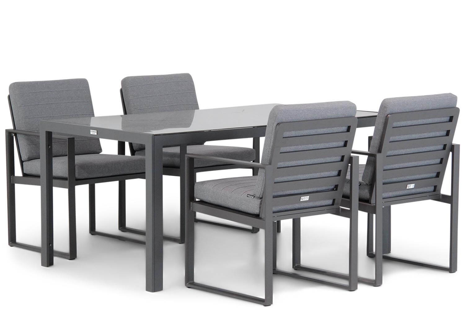 Santika Zaga-Mondello 160 cm dining tuinset 5-delig