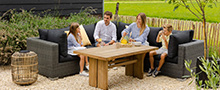 Lounge dining set hout categorie afbeelding