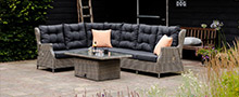 Loungeset wicker grijs categorie afbeelding