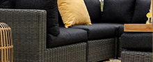 Loungeset wicker zwart categorie afbeelding