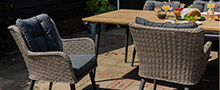 Wicker tuinset 4 personen categorie afbeelding